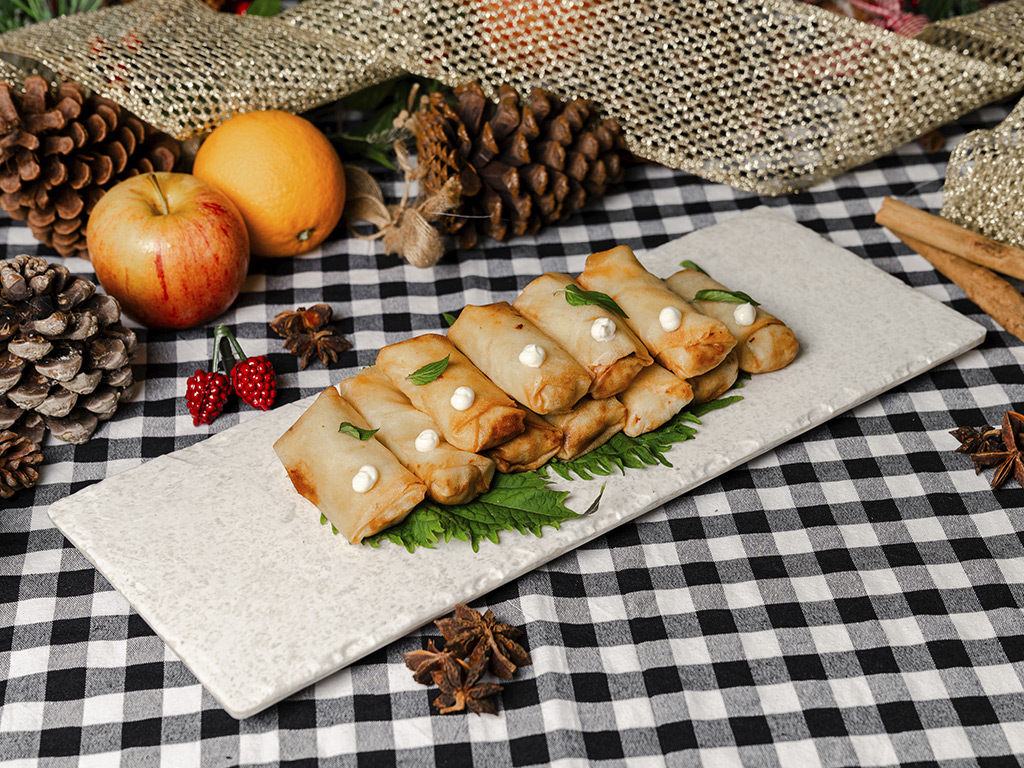 Rollito de cordero con mahonesa de soja y cítricos