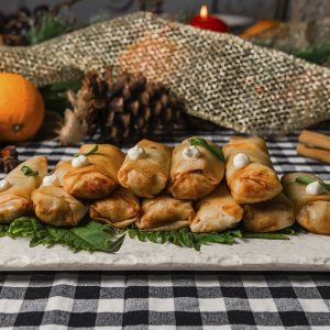 Rollito de cordero con mahonesa de soja y cítricos